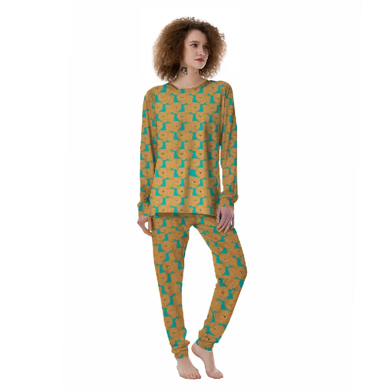 Chow chow And Blue Print Pattern Women's Pajamas