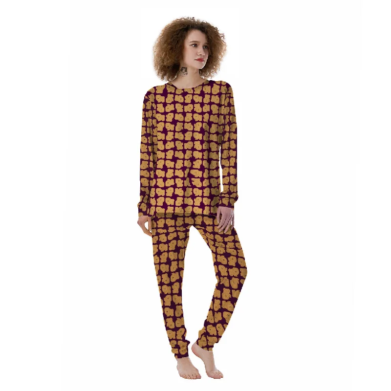 Chow chow And Purple Print Pattern Women's Pajamas