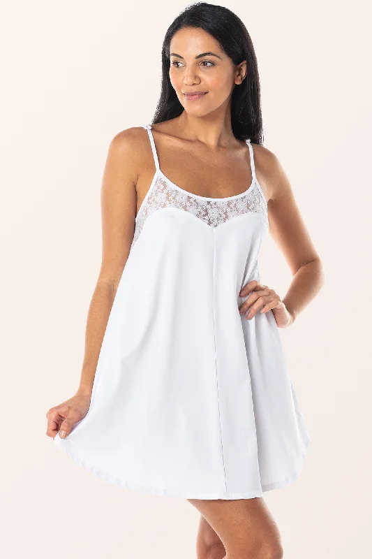 Lace Chemise Nightdress - White