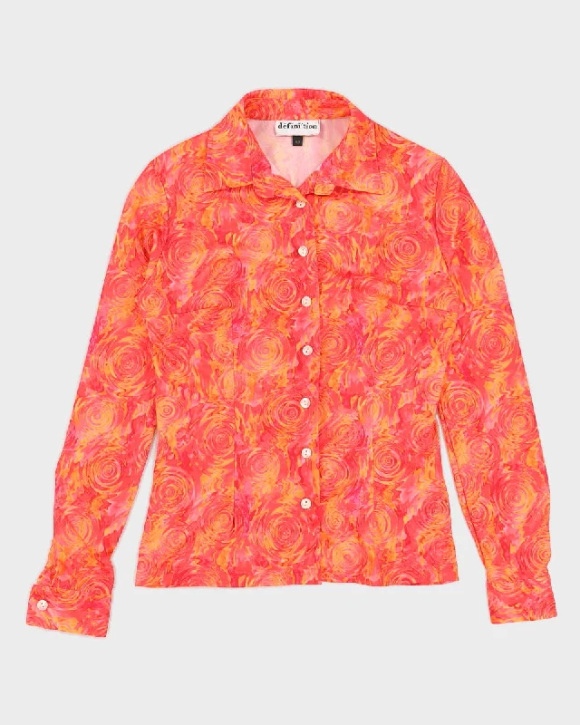 Y2K 00s Definition Pink & Orange Shirt - S