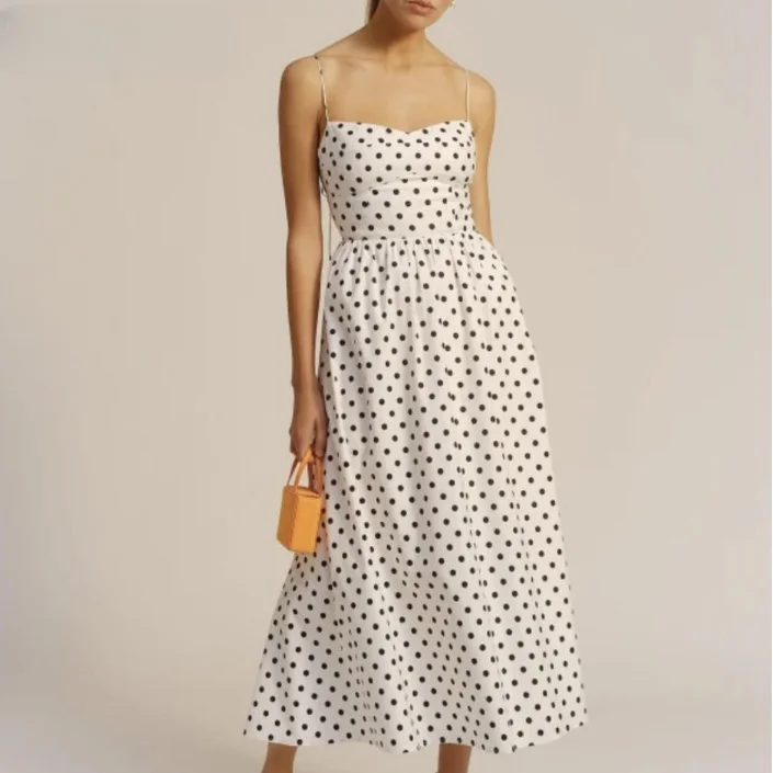 Fyra Polka Dots Spaghetti Strap Dress