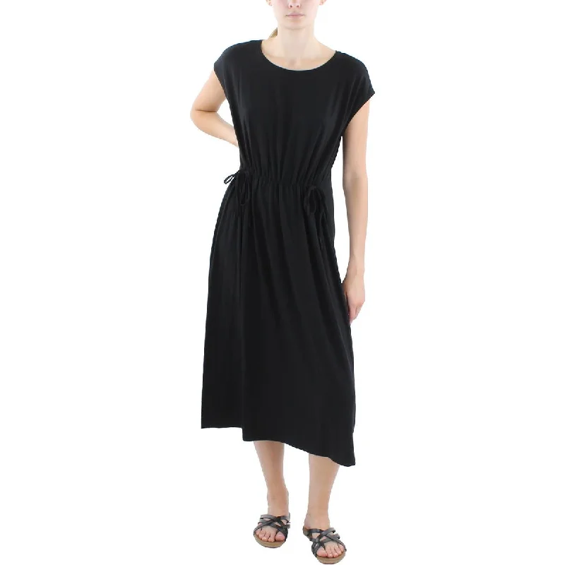 Womens Midi Stretch Midi Dress