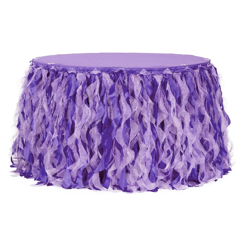 Curly Willow 21ft Table Skirt - Purple