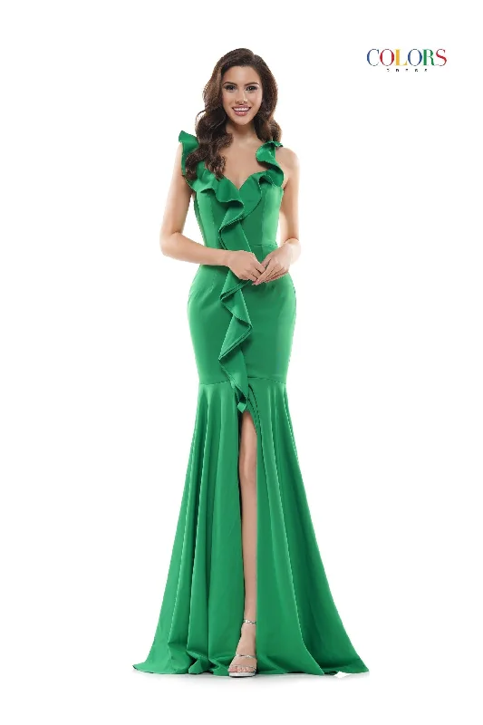 Colors 2386 Colors Long Formal Mermaid Fit Prom Dress