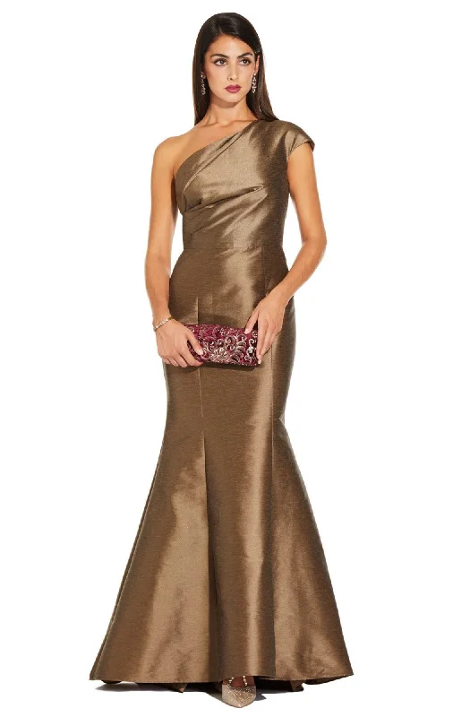 Adrianna Papell - One Shoulder Fit and Flare Taffeta Gown AP1E204211SC