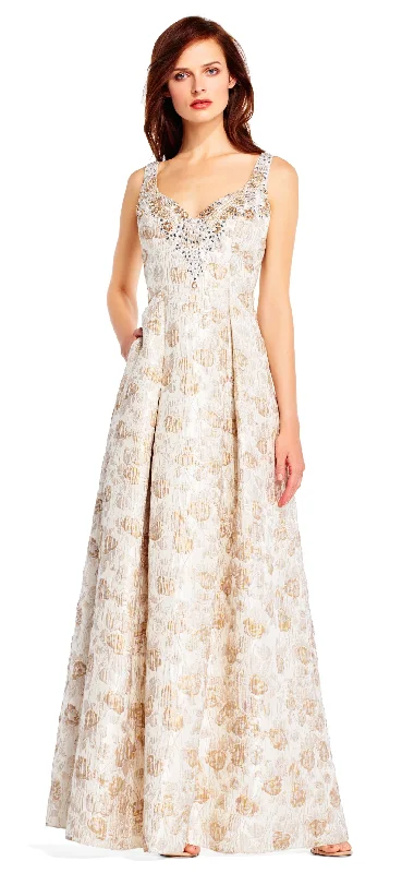 Aidan Mattox - Sleeveless Embellished Jacquard Dress MD1E201398SC