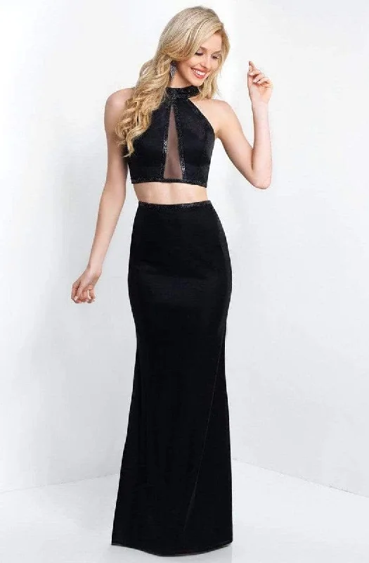 Blush - Two-Piece Halter Sheath Evening Dress 11524SC