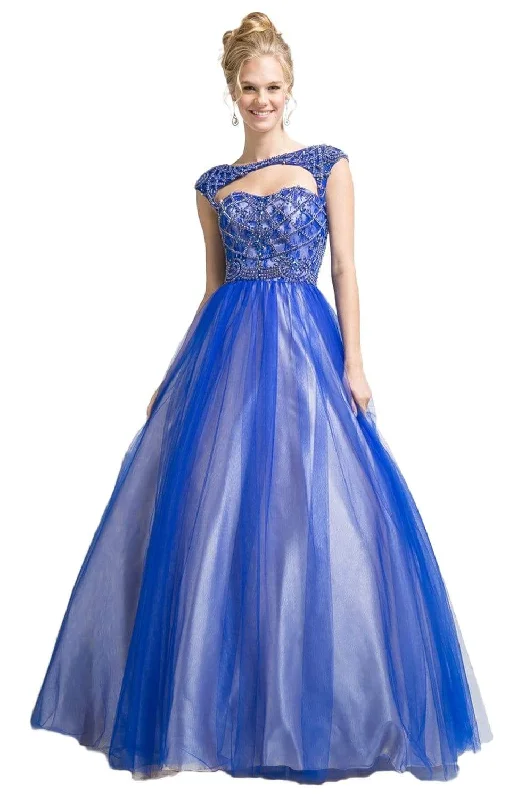 Cinderella Divine - S5239 Cutout Neckline Ballgown