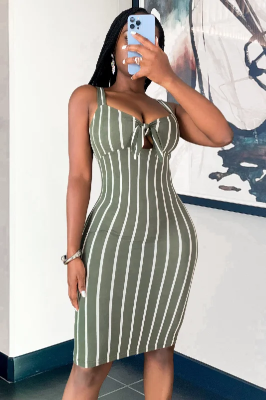 VENETIAN PIN STRIPED | DRESS