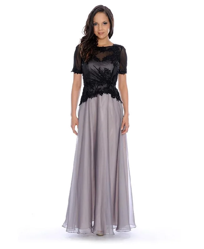 Decode 1.8 - Illusion Applique Peplum Gown 183149SC