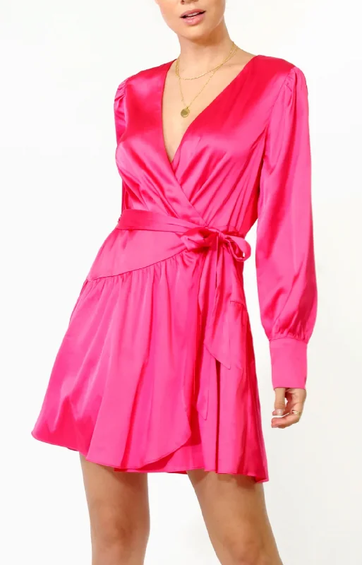 Ester Satin Wrap Dress**FINAL SALE**