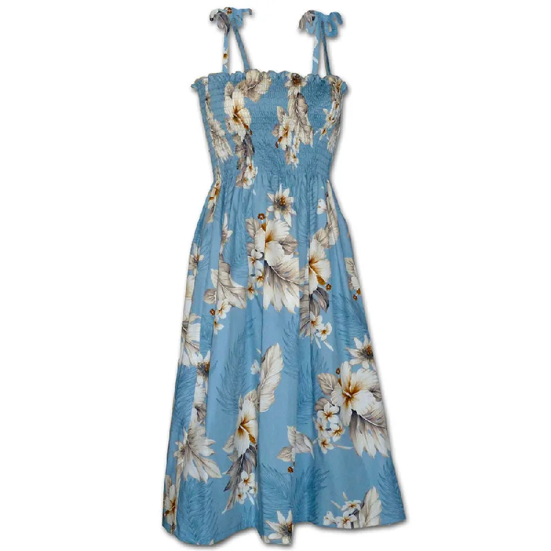 Floral Garden Sky Spaghetti Tube Dress