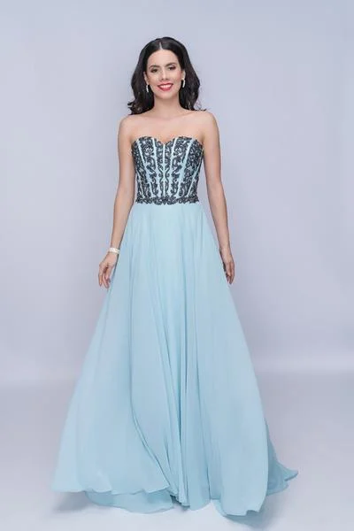 Nina Canacci - 3140SC Beaded Sweetheart Flowy A-Line Gown