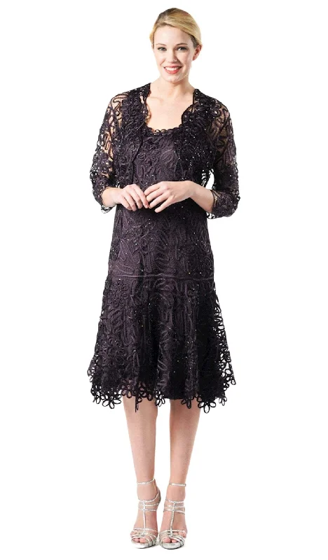 Soulmates - C9126SC Loose Blouse Beaded Embroidery Dress