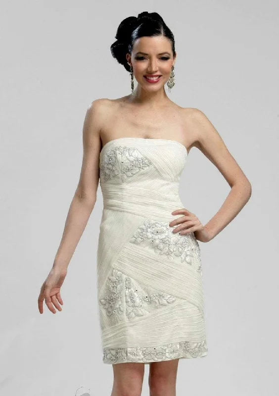 Sue Wong - Strapless Embroidered Sheath Dress N3206SC