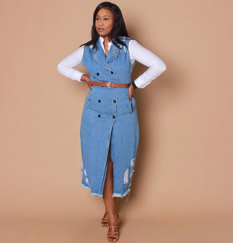 Aberley’s Denim Vest- Dress (Restocked)