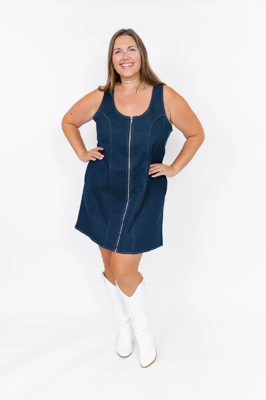 Makenna Denim Dress in Indigo