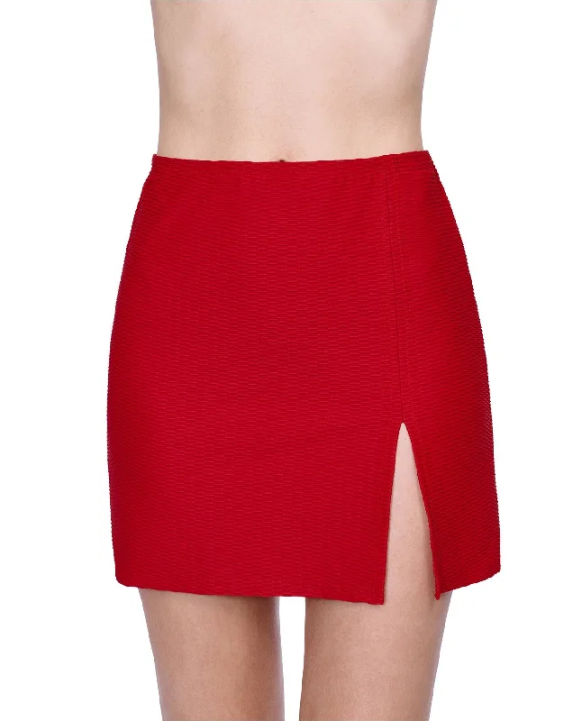 Gottex Harbourside Textured Cover Up Mini Skirt With Slit