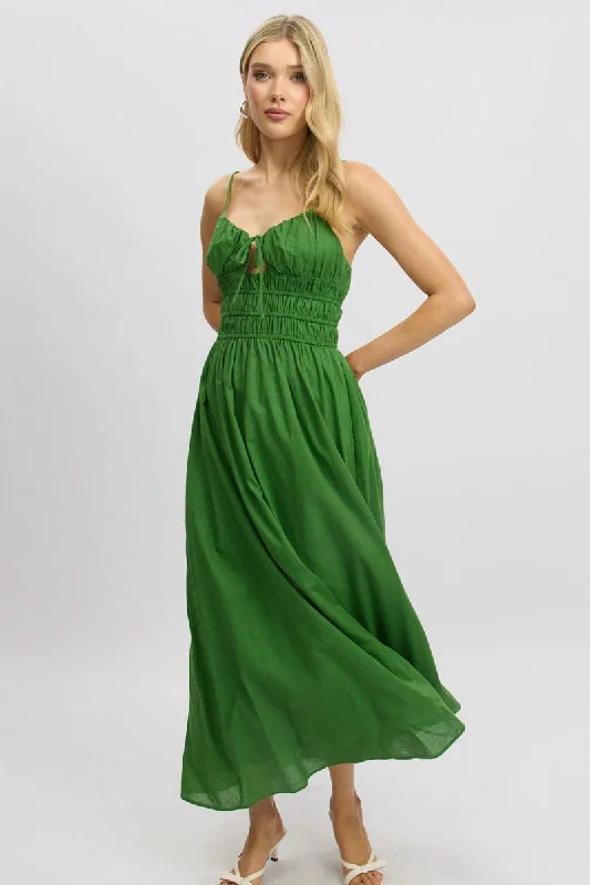 Green Maxi Dress Strappy