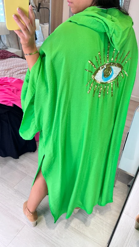 Dubai Sequin Evil Eye Oversized Kaftan