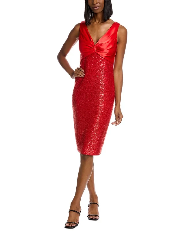 St. John Sequined Wool-Blend Evening Dress