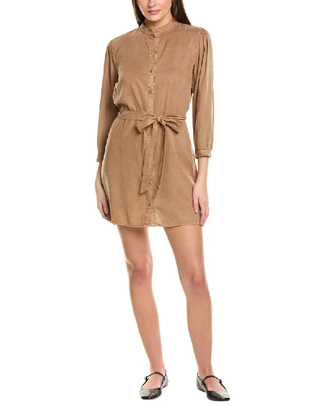 Bella Dahl Puff Sleeve Belted Shirtdress