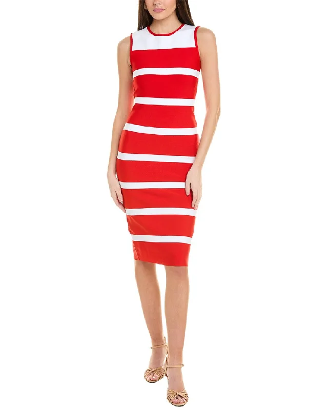 Gracia Colorblocked Zip-Back Bodycon Dress